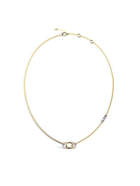 Guess Naszyjnik JUBN04 509JW Złoty. Żółte naszyjniki Guess, metalowe. Za 159.99 zł.