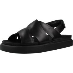 Sandały CLARKS ARISTELLA SUN Czarny. Czarne sandały Clarks, bez wzorów, z materiału, bez obcasa, bez zapięcia. Za 262.99 zł.