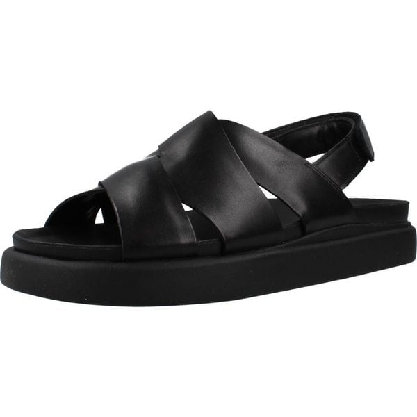 Sandały CLARKS ARISTELLA SUN Czarny. Czarne sandały Clarks, bez wzorów, z materiału, bez obcasa, bez zapięcia. Za 263.99 zł.