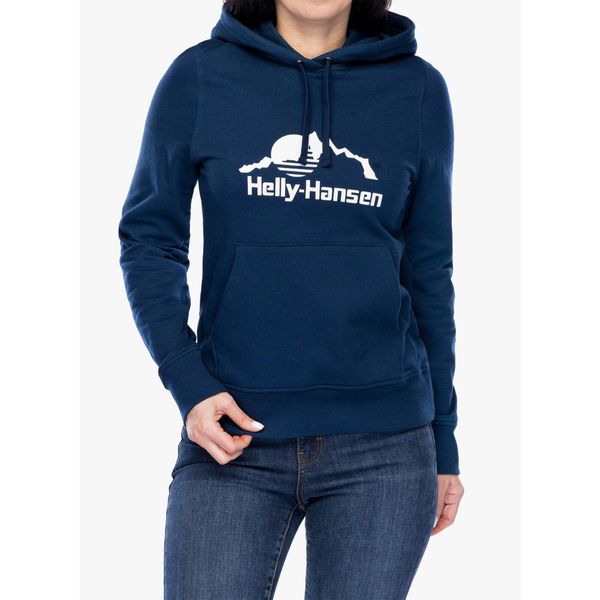 Bluza z kapturem damska Helly Hansen Nord Graphic Pullover Hoodie. Niebieskie bluzy Helly Hansen, m, bez wzorów, casualowe, bez ramiączek, z kapturem. Za 372.00 zł.