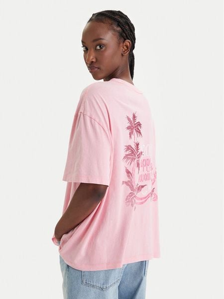 Roxy T-Shirt Talloversize Washed ERJZT06081 Różowy Oversize. Czerwone t-shirty Roxy, xs, bez wzorów, z bawełny, bez kołnierzyka, bez ramiączek. Za 113.99 zł.