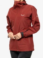 Kurtka przeciwdeszczowa damska Salewa Puez Aqua 4 PTX 2.5L Jacket. Czerwone kurtki przeciwdeszczowe Salewa, l, bez wzorów, z materiału, bez kaptura, trekkingowe. Za 524.05 zł.