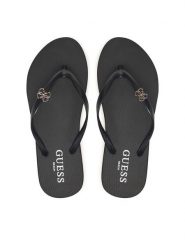 Guess Japonki E6GZ14 BB00F Czarny. Czarne japonki Guess, z aplikacjami, z syntetyku. Za 99.99 zł.