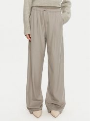 Marella Spodnie materiałowe Afona 2423136015 Beżowy Wide Leg. Brązowe spodnie materiałowe Marella, bez wzorów, z materiału. Za 419.99 zł.