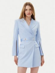 Imperial Sukienka koktajlowa ADAZJAWC Błękitny Regular Fit. Niebieskie sukienki Imperial, l, bez wzorów, z syntetyku, wizytowe, bez kołnierzyka, bez ramiączek. Za 609.99 zł.