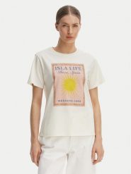 Weekend Max Mara T-Shirt Pantera 2615971032 Écru Regular Fit. T-shirty Weekend Max Mara, s, bez wzorów, z bawełny, bez kołnierzyka, bez ramiączek. Za 449.99 zł.