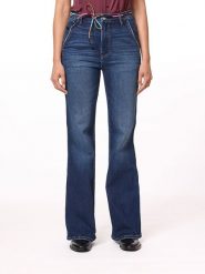 Scotch & Soda Dżinsy - Flare fit - w kolorze granatowym rozmiar: W27. Niebieskie jeansy Scotch & Soda, bez wzorów, z podwyższonym stanem. Za 185.32 zł.