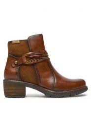 Pikolinos Botki W1T-8906C2 Brązowy. Brązowe botki Pikolinos, bez wzorów, ze skóry, bez obcasa, na słupku, bez zapięcia. Za 629.99 zł.