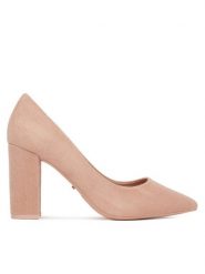 DeeZee Czółenka DZ0010 LIGHT PINK SU Różowy. Czerwone czółenka DeeZee, bez wzorów, z materiału, bez obcasa, bez zapięcia. Za 129.99 zł.