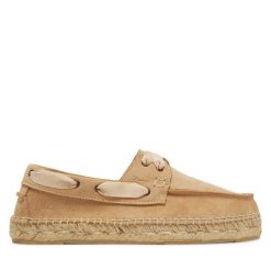 Espadryle Manebi. Brązowe espadryle Manebi, bez wzorów, bez obcasa. Za 579.99 zł.