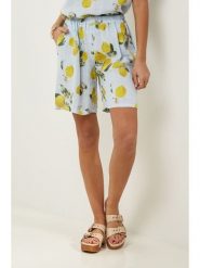 Le Monde du Lin Lniane szorty w kolorze błękitno-żółtym rozmiar: 40/42. Niebieskie szorty Le Monde du Lin, bez wzorów, ze lnu, klasyczne. Za 100.99 zł.