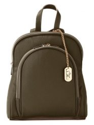 Anna Morellini Skórzany plecak "Breta" w kolorze khaki - 24 x 12 x 30 cm rozmiar: onesize. Brązowe plecaki Anna Morellini, bez wzorów, z materiału, bez dodatków. Za 295.99 zł.