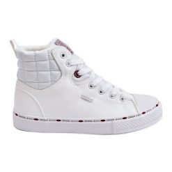 Damskie Wysokie Trampki Cross Jeans KK2R4060C Białe. Białe trampki bez wzorów, z jeansu, klasyczne, bez zapięcia. Za 240.34 zł.