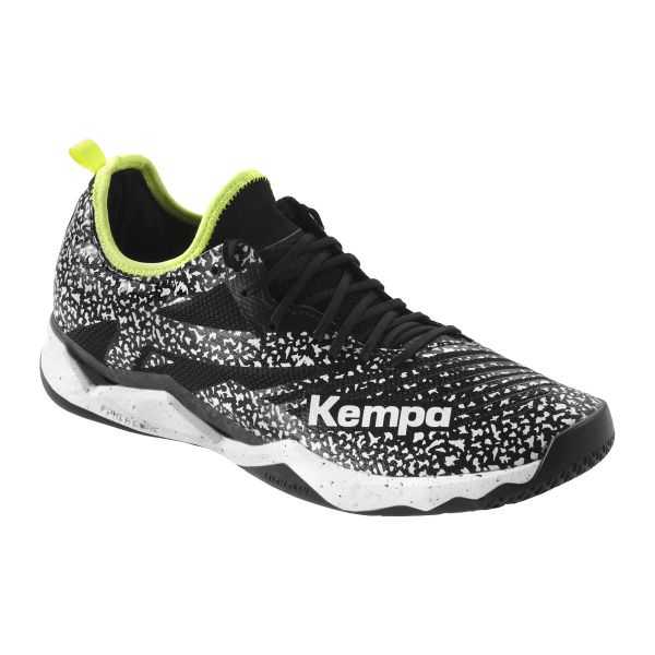 Buty halowe Kempa Wing lite 2.0. Czarne buty treningowe Kempa, bez wzorów, z materiału, bez zapięcia, do piłki ręcznej. Za 480.90 zł.