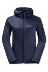 Bluza turystyczna damska Jack Wolfskin Hirschberg. Niebieskie bluzy z kapturem Jack Wolfskin, uniwersalny, bez wzorów, z materiału, z kapturem. Za 343.49 zł.