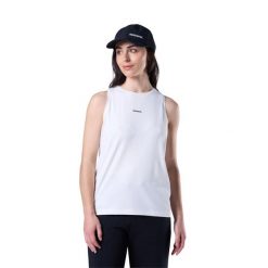 Damski tank top Rossignol Active. Białe topy Rossignol, bez wzorów, bez kołnierzyka, bez ramiączek. Za 292.00 zł.