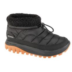 Buty zimowe damskie, Snowtrot Shorty. Czarne buty trekkingowe Columbia, bez wzorów, bez zapięcia, trekkingowe. Za 359.99 zł.