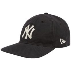 Czapka New Era Stretch Yankess New York 9Fifty, Dla obu płci. Czarne czapki z daszkiem New Era, bez wzorów, z bawełny. Za 139.99 zł.
