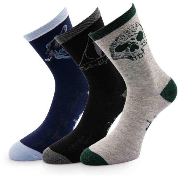 Skarpetki Harry Potter - Zestaw 3 Par Bawełnianych Unisex. Fioletowe skarpetki ZEAGLE, bez wzorów, z bawełny. Za 123.99 zł.