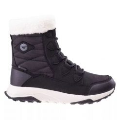 Buty Hi-Tec Mestia Mid Wp W 92800377013 czarne. Czarne buty treningowe bez wzorów, z gumy, bez zapięcia. Za 357.98 zł.