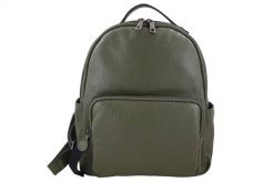 Plecak skórzany BARBERINI'S zielony 938-38. Zielone plecaki Barberinis, bez wzorów, ze skóry, do ręki, małe, bez dodatków. Za 349.99 zł.
