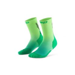 Damskie sportowe skarpety kompresyjne do połowy łydki Core Run gradient CEP. Zielone skarpetki CEP, bez wzorów, z elastanu. Za 79.00 zł.