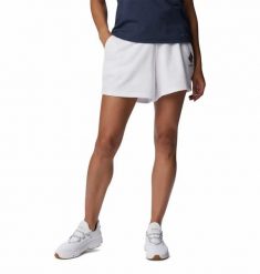 Krótkie Spodenki Turystyczne Damskie Columbia Logo III French Terry Short. Białe szorty sportowe Columbia, bez wzorów, z bawełny, trekkingowe. Za 119.99 zł.