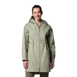 Kurtka softshell damska Columbia Weekend Adventure II Long Shell. Zielone kurtki przejściowe sportowe Columbia, l, bez wzorów, z softshellu, bez kaptura, trekkingowe. Za 419.99 zł.