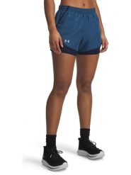Under Armour Szorty sportowe "Fly By" w kolorze granatowym rozmiar: S. Niebieskie szorty sportowe Under Armour, bez wzorów, z materiału, outdoorowe. Za 97.51 zł.