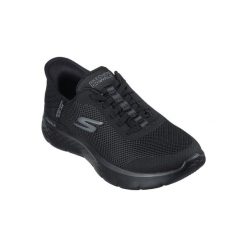 Buty sportowe Sneakersy damskie, Slip-Ins: GO WALK Flex - Grand Entry. Czarne buty trekkingowe Skechers, z materiału, bez zapięcia. Za 379.99 zł.