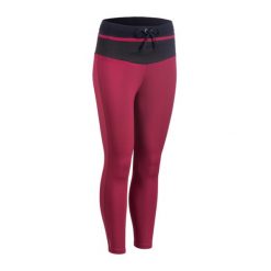 Legginsy do biegania w terenie 7/8 damskie Evadict. Fioletowe legginsy EVADICT, bez wzorów, ze skóry, sportowe. Za 129.99 zł.