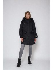 Jessica Simpson Parka w kolorze czarnym rozmiar: XL. Czarne płaszcze Jessica Simpson, xl, bez wzorów, bez kaptura. Za 217.99 zł.