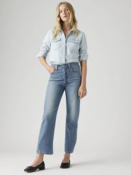Levi's Dżinsy - Straight fit - w kolorze niebieskim rozmiar: W27/L27. Niebieskie jeansy Levi's, l, z aplikacjami, ze skóry, klasyczne, z podwyższonym stanem. Za 179.22 zł.