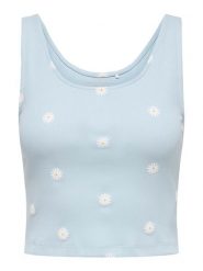 ONLY Top w kolorze błękitnym rozmiar: XL. Niebieskie topy ONLY, xl, bez wzorów, bez kołnierzyka, bez ramiączek. Za 47.95 zł.