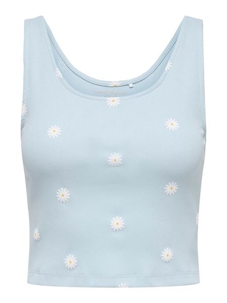 ONLY Top w kolorze błękitnym rozmiar: XL. Niebieskie topy ONLY, xl, bez wzorów, bez kołnierzyka, bez ramiączek. Za 52.95 zł.