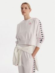 Kappa Bluza Banda Marbella 351S2HW Biały Oversize. Białe bluzy Kappa, s, bez wzorów, z bawełny, bez ramiączek, bez kaptura. Za 179.99 zł.