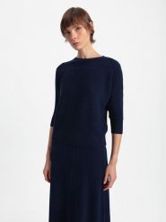 BGN Sweter w kolorze granatowym rozmiar: 36. Niebieskie swetry BGN, bez wzorów, z wełny, bez ramiączek. Za 74.63 zł.