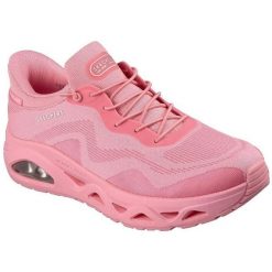 Buty sportowe damskie Skechers Uno Glide step Air Gliders. Czerwone buty treningowe Skechers, bez wzorów, bez zapięcia, na fitness i siłownię. Za 590.00 zł.