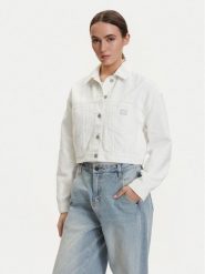 Tommy Jeans Kurtka jeansowa DW0DW21979 Biały Oversize. Białe kurtki Tommy Jeans, xl, bez wzorów, z bawełny, bez kaptura. Za 569.99 zł.
