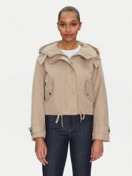 Guess Kurtka przejściowa W5RL13 WGWD2 Brązowy Regular Fit. Brązowe kurtki Guess, xl, z aplikacjami, z syntetyku, bez kaptura. Za 309.99 zł.