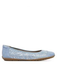 Caprice Baleriny 9-22101-46 Niebieski. Niebieskie baleriny Caprice, bez wzorów, ze skóry, bez obcasa, bez zapięcia. Za 273.99 zł.