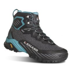 Buty trekkingowe damskie Kayland Duke Mid Ws GTX - black / azure. Czarne buty trekkingowe Kayland, bez wzorów, z gore-texu, bez zapięcia, wspinaczkowe, gore-tex. Za 881.00 zł.