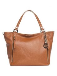 Lia Biassoni Skórzany shopper bag "Alserio" w kolorze jasnobrązowym - 42 x 26 x 14 cm rozmiar: onesize. Brązowe shopper bag Lia Biassoni, bez wzorów, z materiału, przez ramię, bez dodatków. Za 330.20 zł.