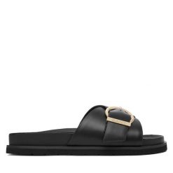Klapki Gant. Czarne klapki Gant, bez wzorów, bez obcasa, bez zapięcia. Za 459.99 zł.