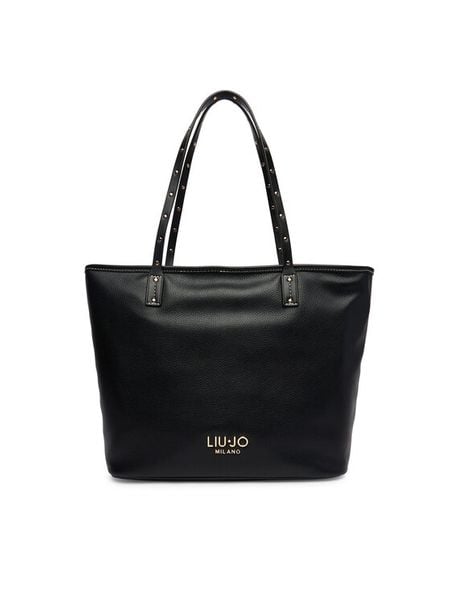 Liu Jo Torebka AA6070 E1012 Czarny. Czarne shopper bag Liu Jo, bez wzorów, ze skóry, bez dodatków. Za 359.99 zł.