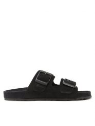Manebi Klapki Traveler Nordic Sandals K 1.0 RT Czarny. Czarne klapki Manebi, bez wzorów, ze skóry, bez obcasa, bez zapięcia. Za 569.99 zł.