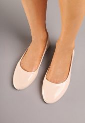 Beżowe Balerinki Phalymes. Brązowe baleriny Born2be, bez wzorów, eleganckie, z okrągłym noskiem, bez obcasa, na płaskiej podeszwie, bez zapięcia. Za 34.99 zł.