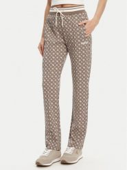 Guess Spodnie dresowe V5YB20 KB212 Brązowy Regular Fit. Brązowe spodnie dresowe Guess, z aplikacjami, z dresówki. Za 399.99 zł.