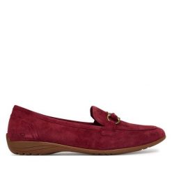 Półbuty Josef Seibel. Czerwone półbuty wsuwane Josef Seibel, bez wzorów, bez obcasa, na płaskiej podeszwie. Za 439.99 zł.