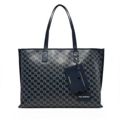 Torebka KARL LAGERFELD. Niebieskie shopper bag KARL LAGERFELD, bez wzorów, bez dodatków. Za 619.99 zł.